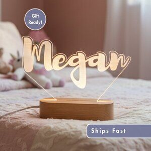 Custom LED Name Light • Personalized Bedroom Decor • Office or Boss Gift